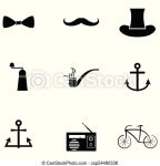 Hipster icon set. | CanStock