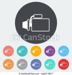 Icon automotive starter. Automotive starter. single flat icon on the circle. vector illustration. | CanStock