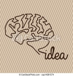 Idea design over beige background vector illustration. | CanStock