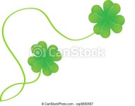 Isolated isolated clover on white background. | CanStock