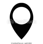 Isolated pin icon on a white background, vector illustration. | CanStock