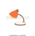 Desk lamp vector icon isolated on white. | CanStock