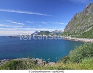 Beautiful summer landscape of lofotes islands, norway. near svolvaer. | CanStock