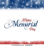 A header footer illustration with united states flag colors on memorial day. | CanStock