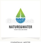 Nature & water logo design template inspiration. | CanStock