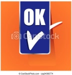 Ok icon vector mark. | CanStock