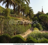 Park guell designed by antoni gaudi in barcelona, spain. | CanStock