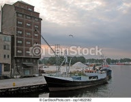 Ships in port. | CanStock