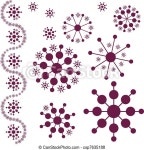 Vector image of snowflake collection. | CanStock