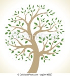 Stylized colorful tree icon, vector illustration for your design. | CanStock