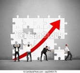 Team raise the statistics. Team works together to raise the statistics. | CanStock
