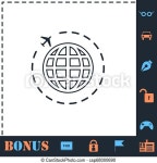 Travel icon flat. Travel. perfect icon with bonus simple icons. | CanStock