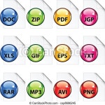 Vector document icons. | CanStock