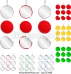 Vector set of round stickers. | CanStock