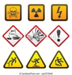 Warning symbols - hazard signs-first set. | CanStock