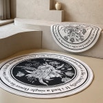 BUY BEAM | 블로마 플라워 레터링 원형 러그 카페트 150cm 블로마 플라워 레터링 원형 러그 카페트 150cm