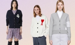 WizWid [꼼데가르송] AZ N058 051 2 울 가디건