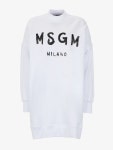 중앙페인트간판사 | WizWid [MSGM] 여성 중앙 페인트로고 드레스 화이트 MGM22FRDR205WH
