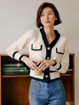 WizWid LS_Modern classic sweater cardigan_CREAM