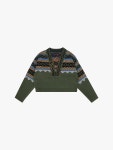 WizWid INDI LACE UP SWEATER_KHAKI
