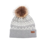 WizWid 바버 여성 Alpine Fairisle 폼 비니 LHA0425GY11