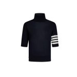 WizWid 톰브라운 터틀넥 반팔 니트 네이비 여성 FKA434A Y1014 415