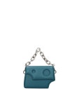 오프 화이트 Handbags burrow Leather Blue Oil Blue 307484