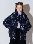 OPENING SUNSHINE | Big Collar Flower Quilted Jacket Lavender Rose Big Collar Flower Quilted Jacket Lavender Rose