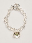 Liersi | Hibis flower. Bold chain Bracelet (natural stone 7color) 히비스 천연석 플라워-볼드 체인 은팔찌 (7color) Hibis flower.... 
