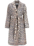 GANNI | 가니 Ganni trench coat in leopard faille F8616 가니 Ganni trench coat in leopard faille F8616