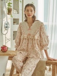 ULLALA PAJAMAS | 스윗티 7부 투피스 피치베이지 (40수) 스윗티 7부 투피스 피치베이지 (40수)