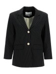 GANNI | 가니 FW24 striped boxy blazer F9405 가니 FW24 striped boxy blazer F9405