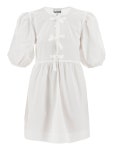 GANNI | 가니 FW24 mini poplin dress with bow accents F9170 가니 FW24 mini poplin dress with bow accents F9170