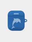 mademoment | happy dolphin 에어팟 1 2 케이스 하드 white happy dolphin 에어팟 1 2 케이스 하드 white