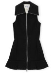 GANNI | [해외배송] 24FW 가니 미디 원피스 F9709 099 Black [해외배송] 24FW 가니 미디 원피스 F9709 099 Black