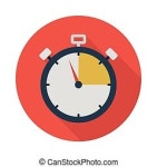 Stopwatch flat color icon. | CanStock