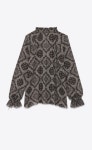 Saint Laurent Pirate Blouse In Bandana Print Cotton  | YSL.com Pirate blouse in bandana-print cotton