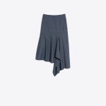 Womens Blue Godet Skirt | Balenciaga