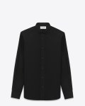 Saint Laurent 블랙 면 포플린 소재의 시그니처 딜런 칼라 셔츠 | 입생로랑 | 생 로랑 | SAINT LAURENT | YSL.com SAINT LAURENT 블랙 면... 