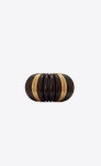 Saint Laurent Mandarin Cuff Bracelet In Brown Wood And Gold Metal | YSL.com Mandarin cuff bracelet in brown wood and gold metal