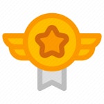 Star, badge, ribbon, gold icon - Download on Iconfinder