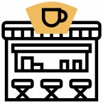 가온해컴퍼니 | Cafe, coffee, drink, restaurant, shop icon 'City Element' by Eucalyp Studio