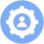 Cog, gear, man, options, setting, user icon - Download on Iconfinder