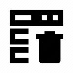 Data deletion, database, dustbin, recycle bin, server icon - Download on Iconfinder