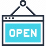 Board, open, shop, sign, signboard, store, web icon - Download on Iconfinder