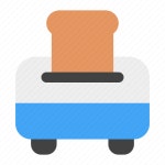 Toaster, bread, toast, breakfast, kitchen, appliance, cooking icon - Download on Iconfinder