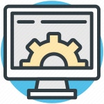 Computer screen, hardware service, screen gear, seo, technical support icon - Download on Iconfinder