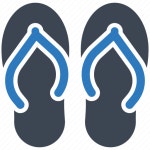 Beach, footwear, slippers icon - Download on Iconfinder