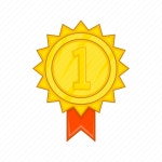 Award, cartoon, gold, ribbon, rosette, sign, winner icon - Download on Iconfinder