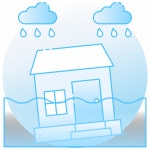             Affluence, catastrophe, debacle, flood, inundation icon             Weather by Vectors Point    